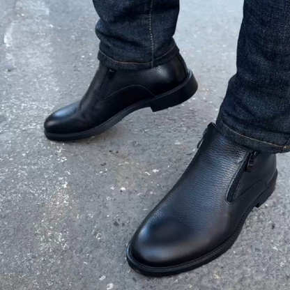 Botas de Lã com Fecho de Correr Duplo para Homem