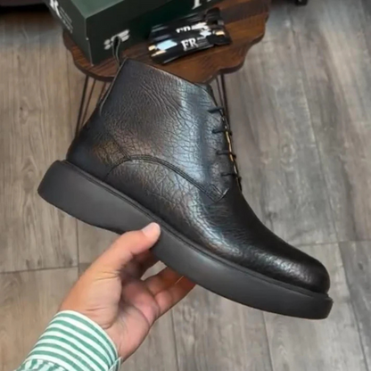 Botas de Couro com Textura Rugosa para Homem