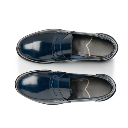 Mocassins de Couro Elegantes e Brilhantes para Homem