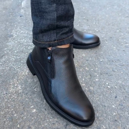 Botas de Lã com Fecho de Correr Duplo para Homem