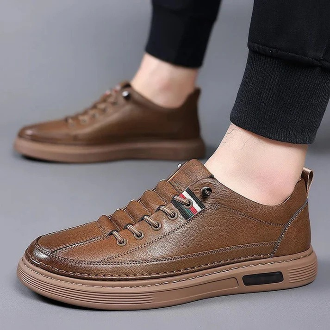 Sapatos de Couro Italianos Casuais Feitos à Mão e Respiráveis