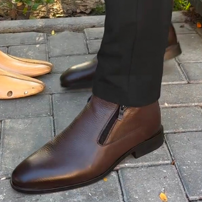 Botas de Lã com Fecho de Correr Duplo para Homem