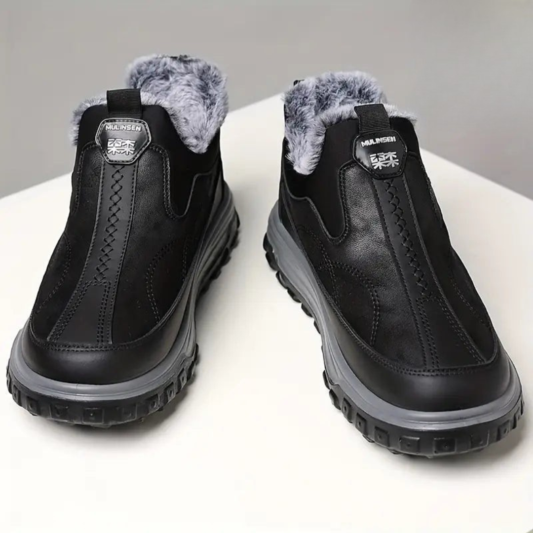 Botas de Couro para Homem com Forro de Lã